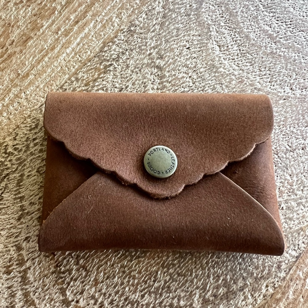 Portland Leather Goods Cocoa Daisy Envelope Wallet